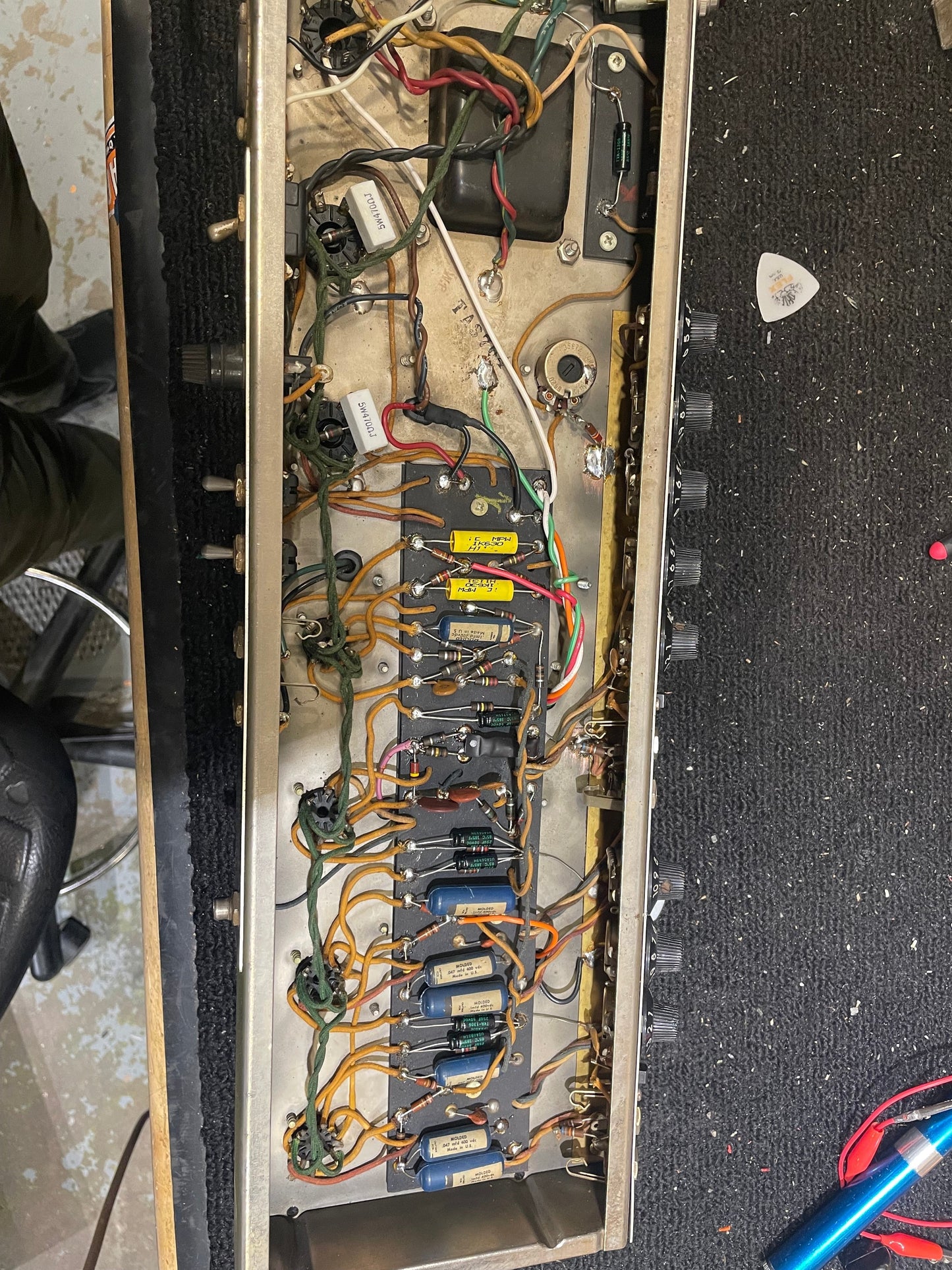 Fender Tremolux 2-Channel 35-Watt 2x10" Piggyback Guitar Amp 1964