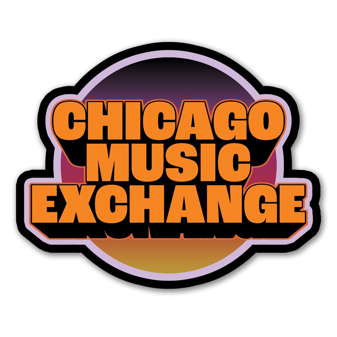 CME "Sunrise Label" Die Cut Sticker, Matte Vinyl, 4x3"