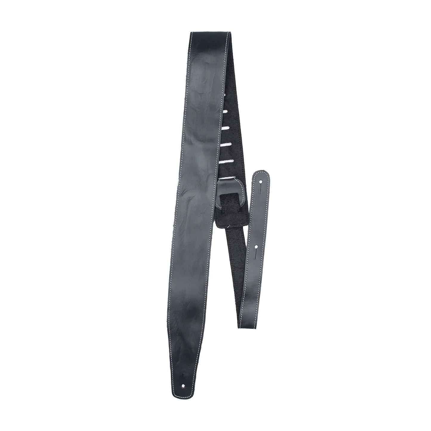 Perri's Baseball Leather 2.5" Black Guitar Strap