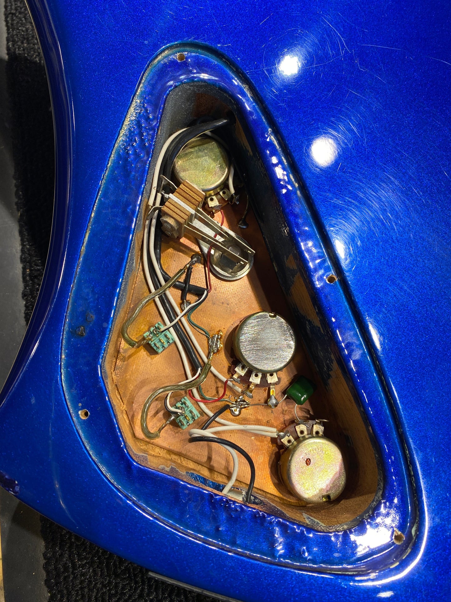 B.C. Rich Mockingbird Metallic Blue Refin 1980s