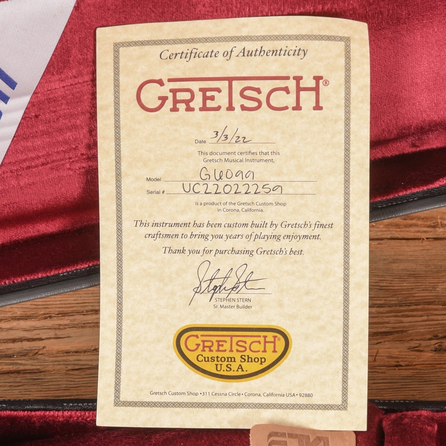 Gretsch Custom Shop Stephen Stern Masterbuilt G6099 Silver Burst Paisley 2022 - Zac Brown