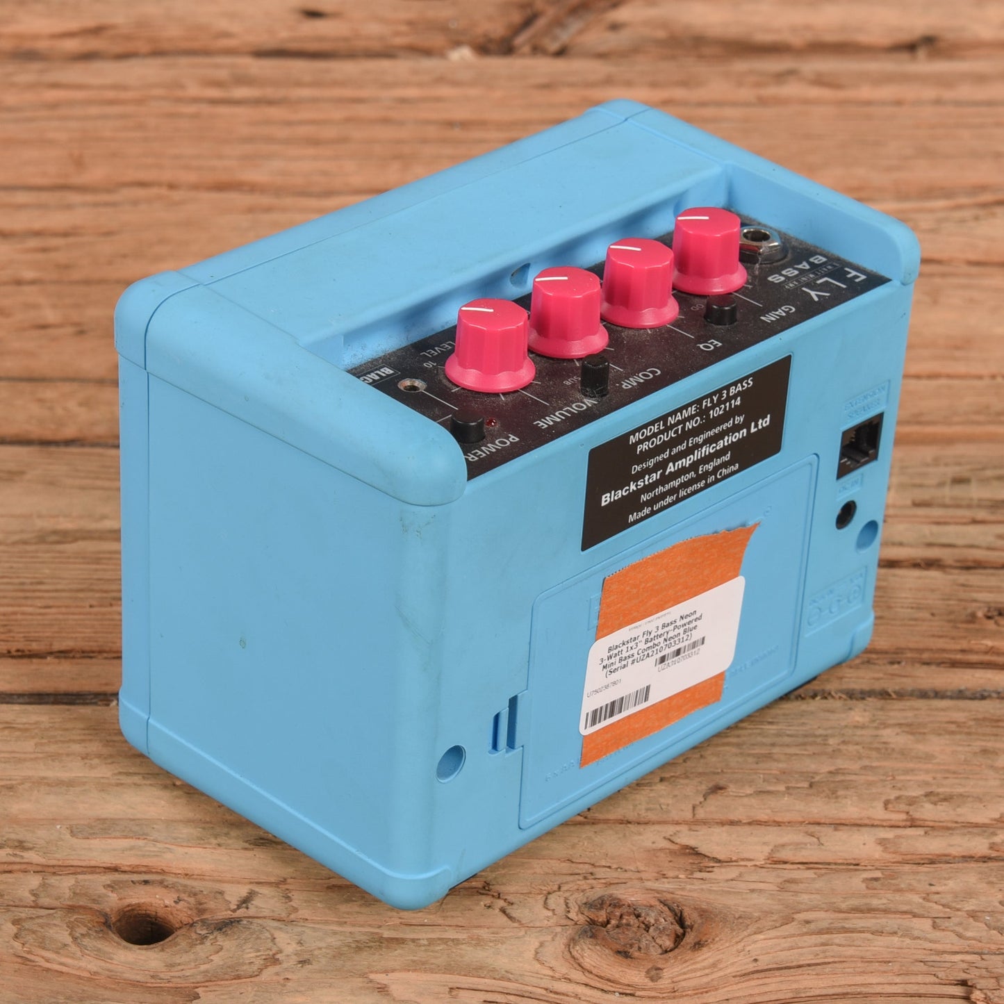 Blackstar Fly 3 Bass Neon 3-Watt 1x3" Battery-Powered Mini Bass Combo Neon Blue