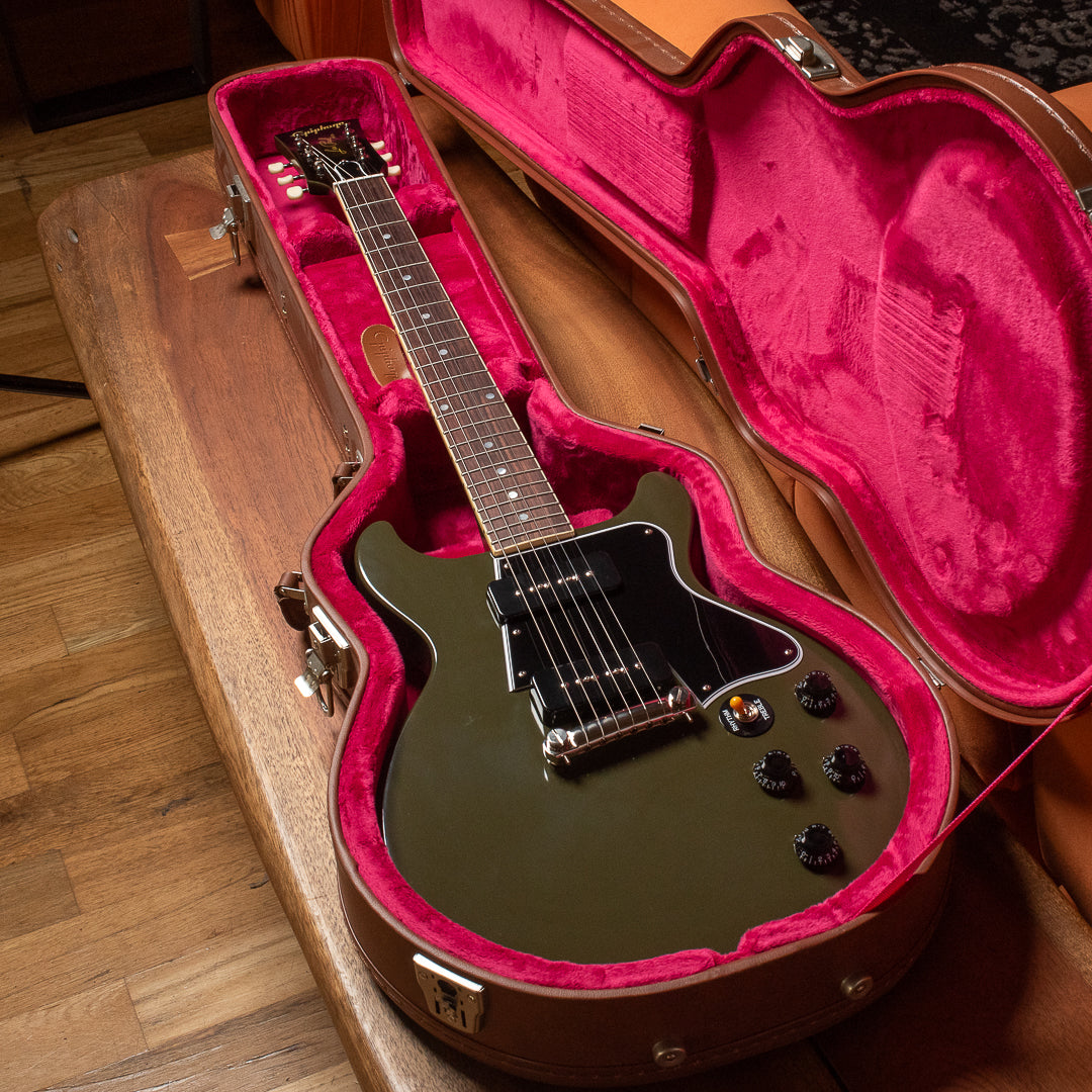 Epiphone Inspired by Gibson Custom 1960 Les Paul Special Double Cut Reissue Olive Drab w/Gibson Custom Underwound P-90 Soapbars