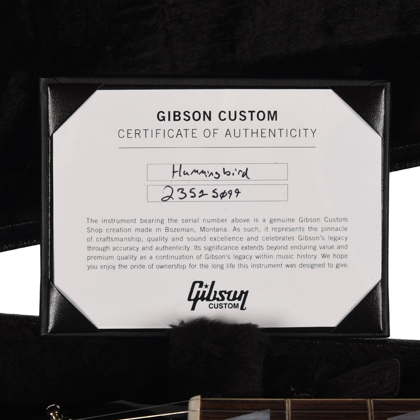 Gibson Custom Shop Limited Run Hummingbird Sitka/Maple Alpine White Gloss