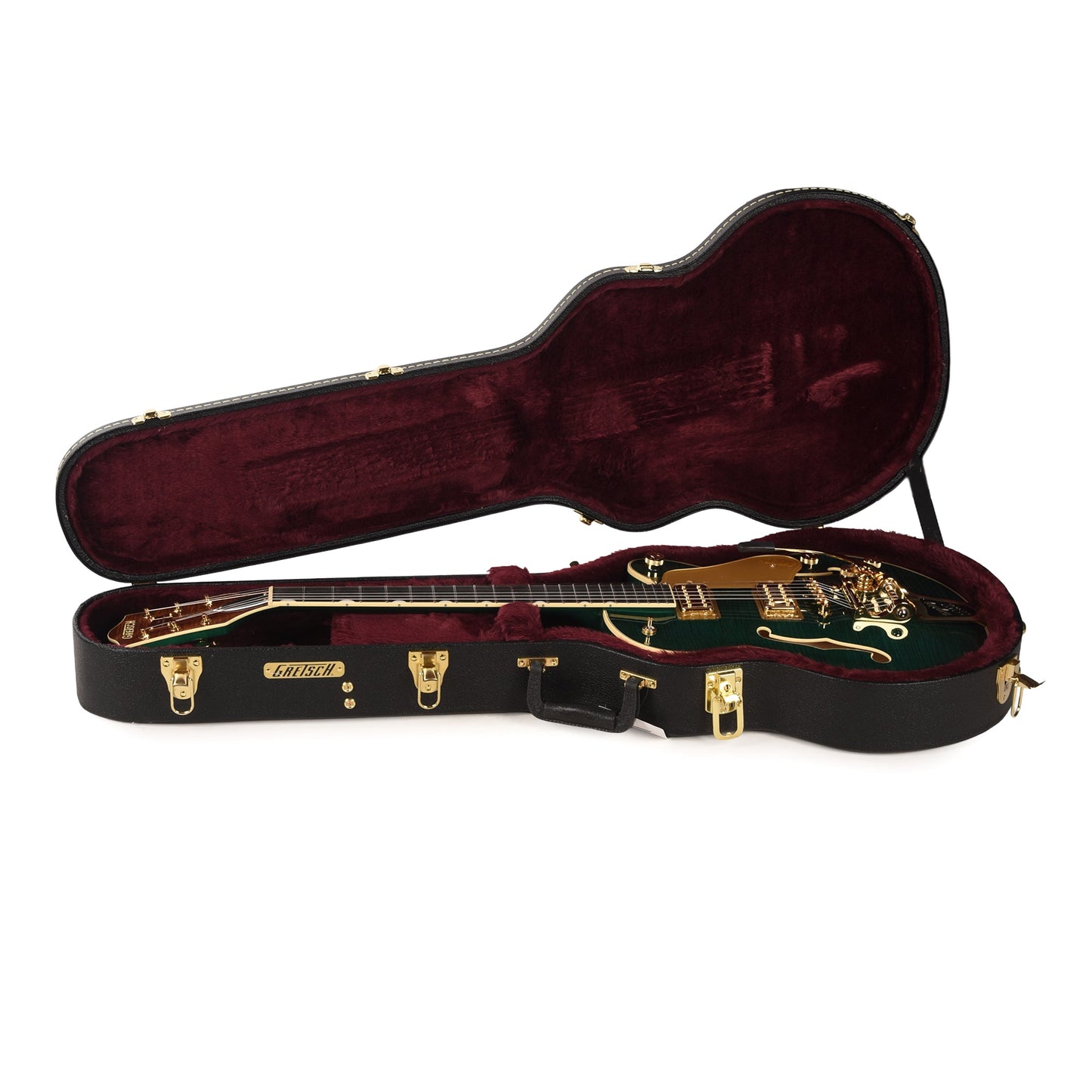 Gretsch Broadkaster Jr. LX Figured Center Block Tropic Aura Gold Hardware w/String-Thru Bigsby