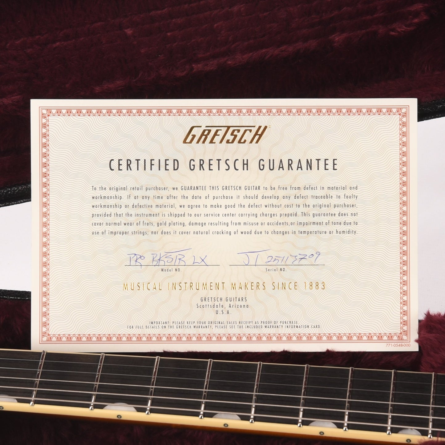 Gretsch Broadkaster LX Figured Center Block Havana Burst Gold Hardware w/String-Thru Bigsby