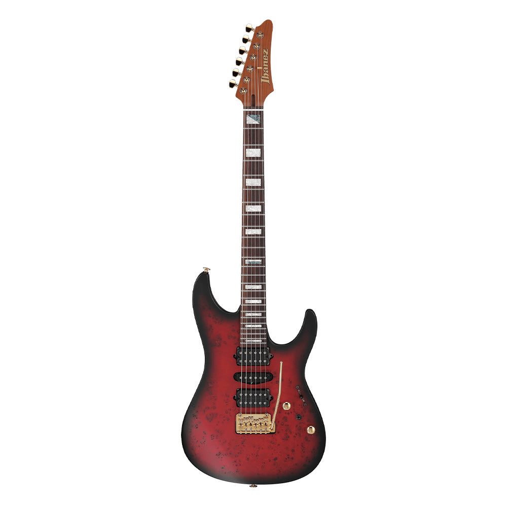 Ibanez KIKO300RRT Kiko Loureiro Signature Electric Guitar Ruby Red Sunburst Flat