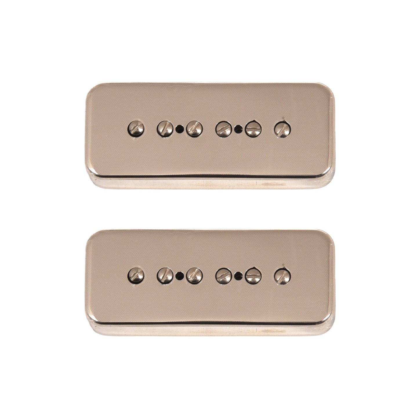 Lindy Fralin Hum-Cancelling P-90 Soapbar Set Gibson Braided Shield Polished Nickel