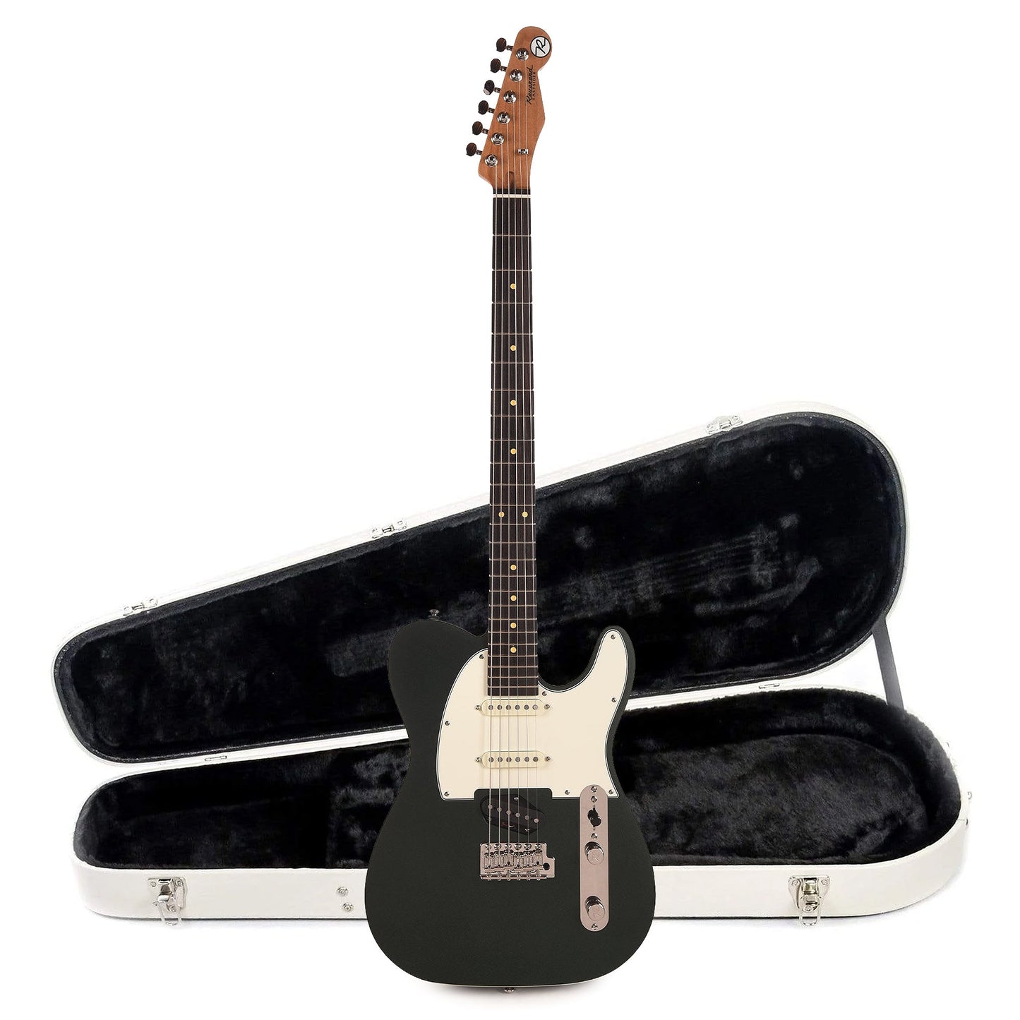 Reverend Pete Anderson Eastsider Baritone Outfield Ivy Electric Guitar and Teardrop Two Tone Case Bundle