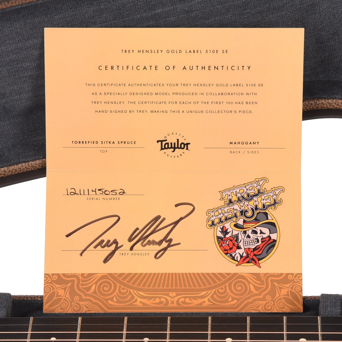 Taylor Special Edition Gold Label Trey Hensley 510e Torrefied Spruce/Mahogany Antique Blonde