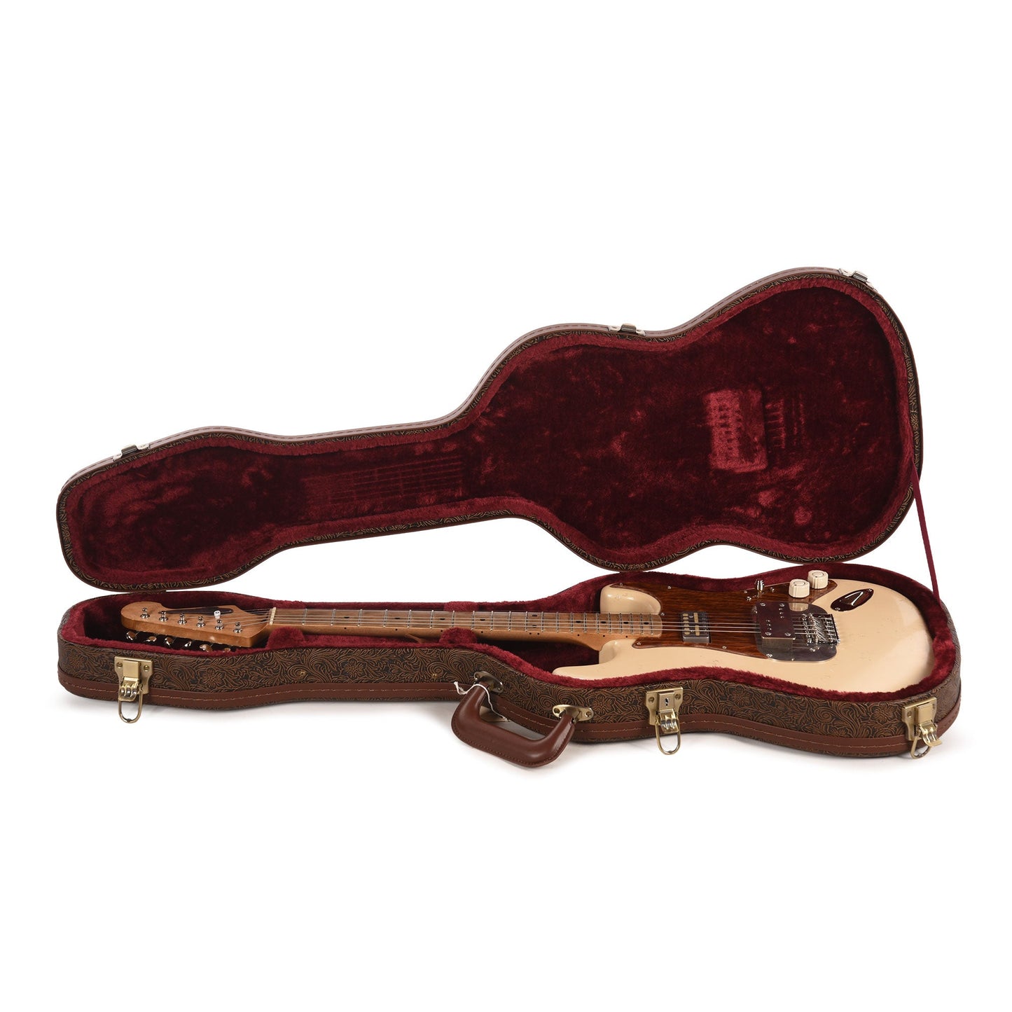 Waterslide S-Style Coodercaster Aged Blonde Nitro w/ Mojo Lap Steel & Gold Foil Pickups