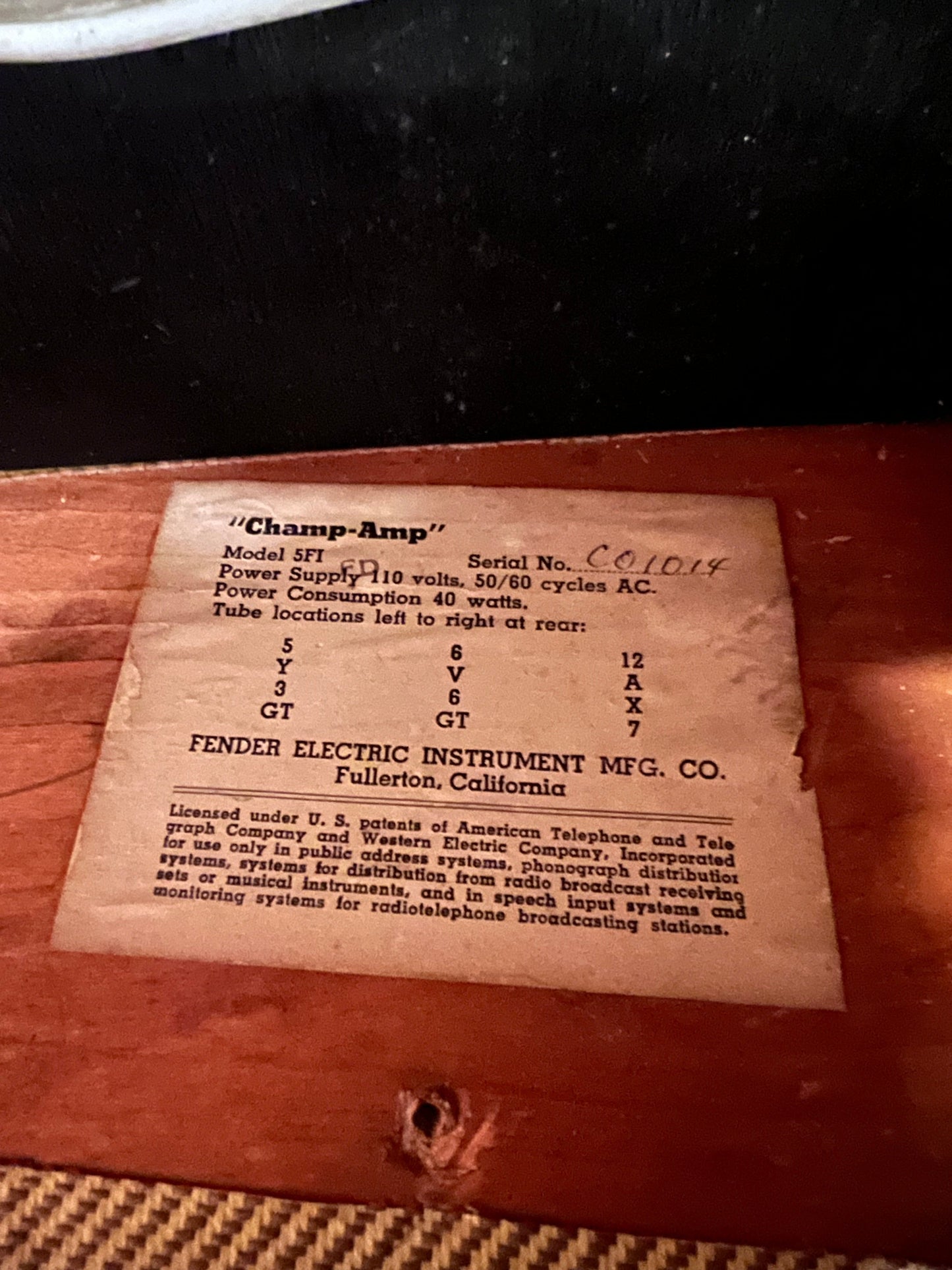Fender Champ 1956
