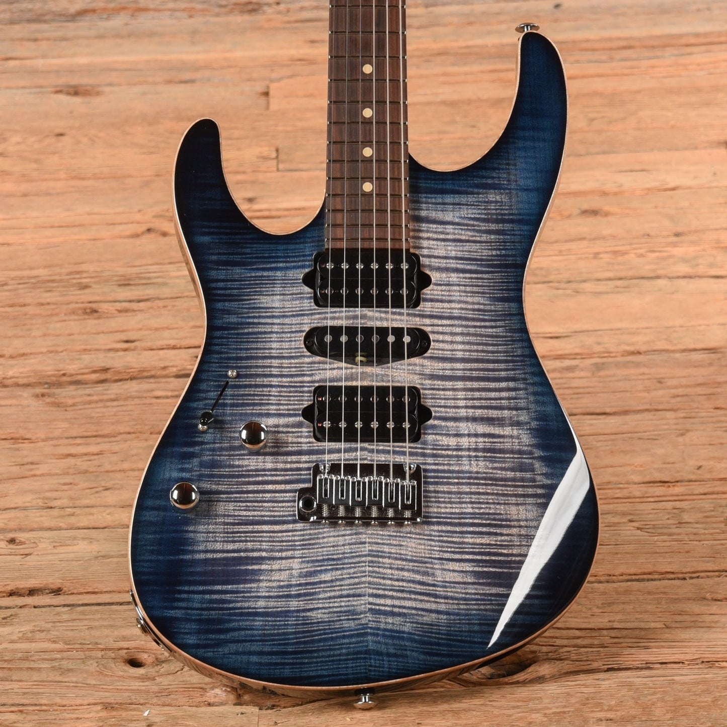 Suhr Custom Modern Faded Trans Whale Blue Burst