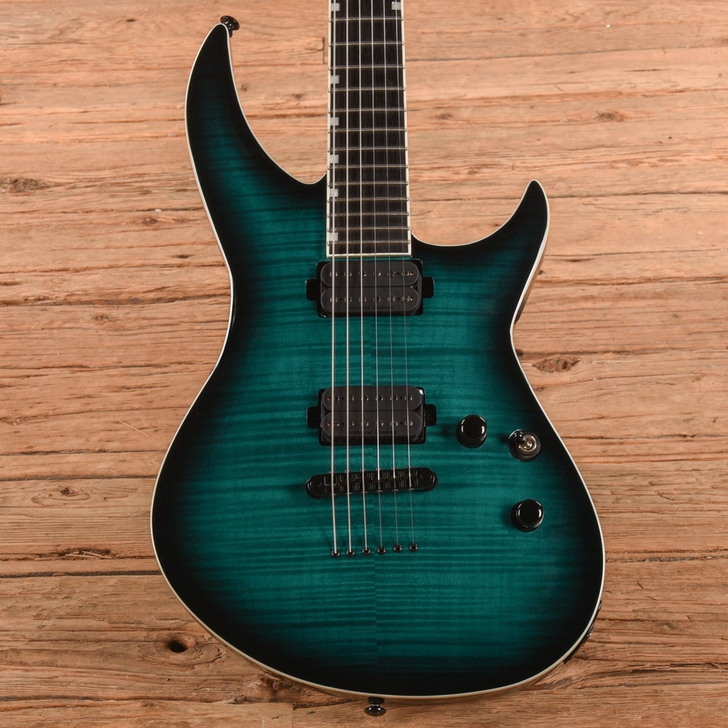LTD H3-1000 Deluxe Black Turquoise Sunburst 2019