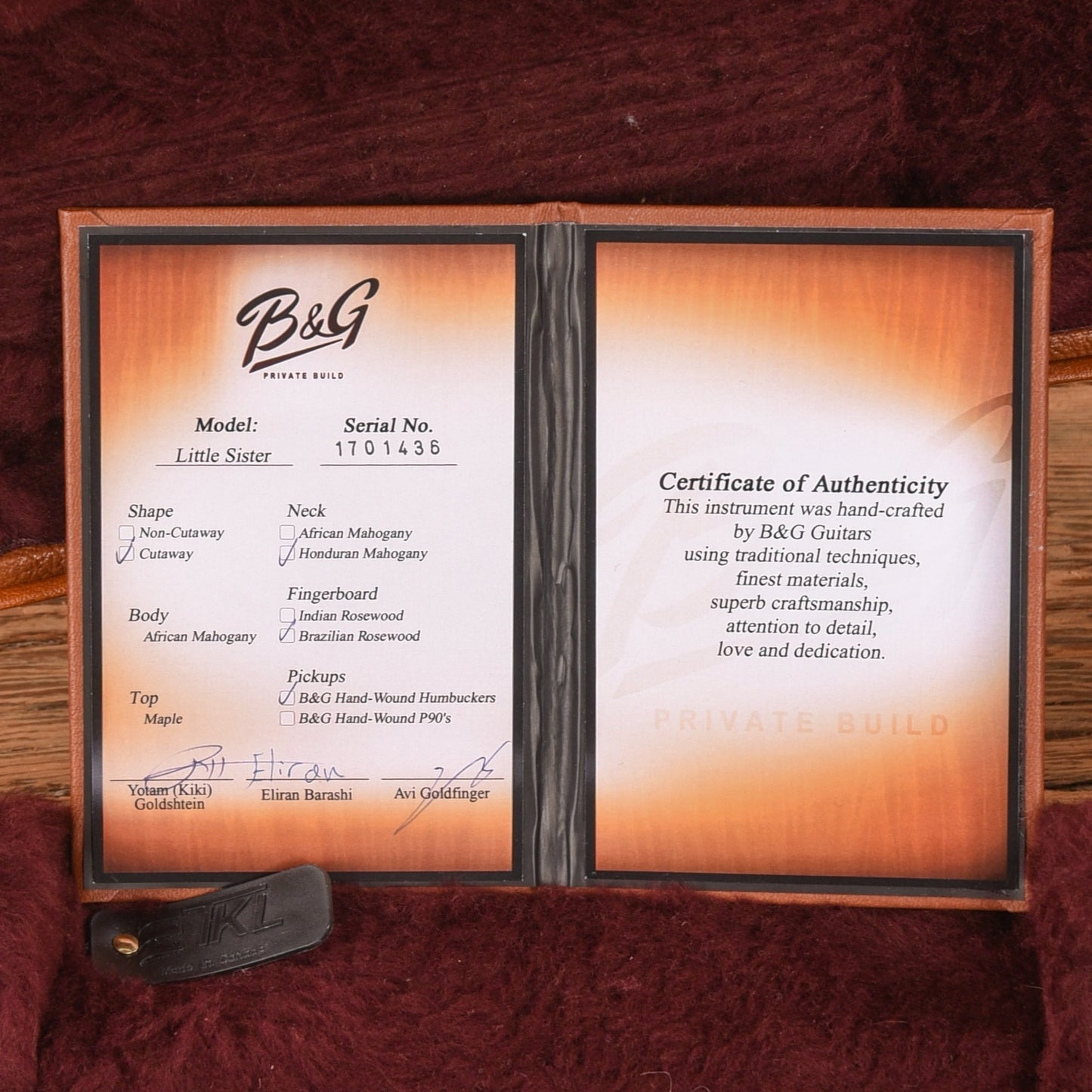 B&G Little Sister -Brazilian Fingerboard Black
