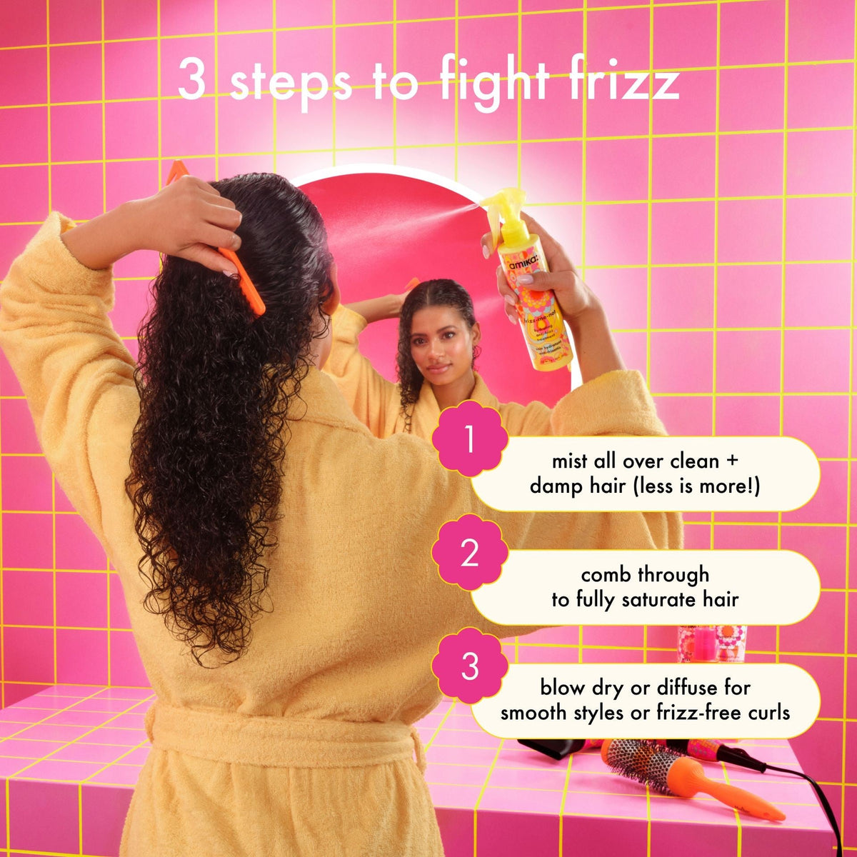super-sized frizz fighters set | anti-frizz shampoo, conditioner + treatment