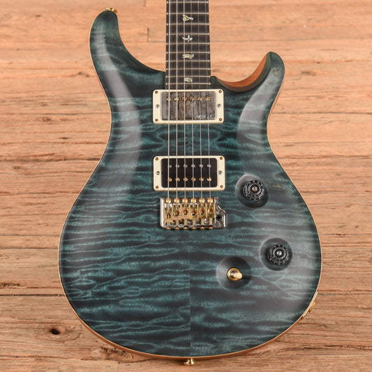 PRS Wood Library Custom 24 Fatback 10-Top Slate Blue Satin 2016