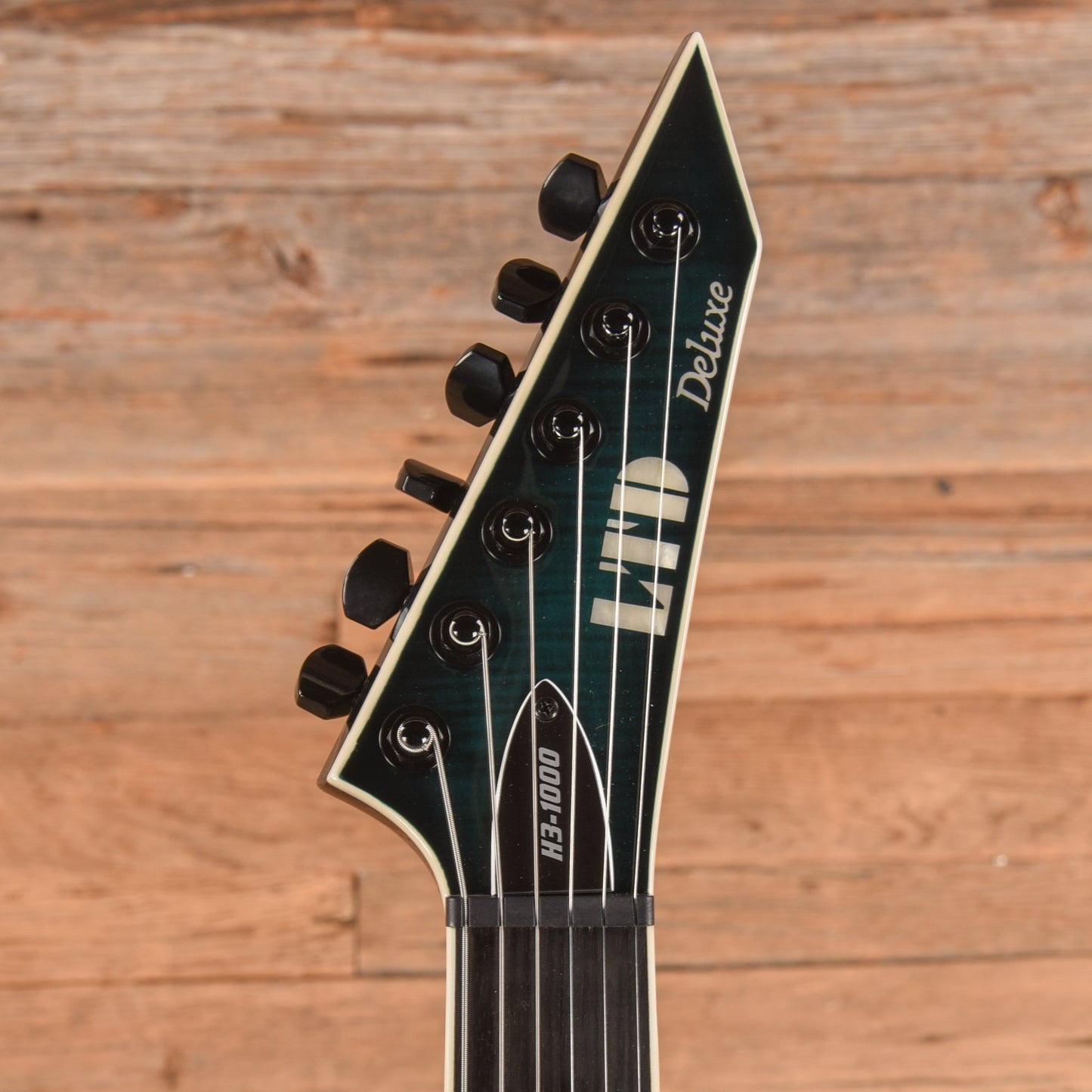 LTD H3-1000 Deluxe Black Turquoise Sunburst 2019
