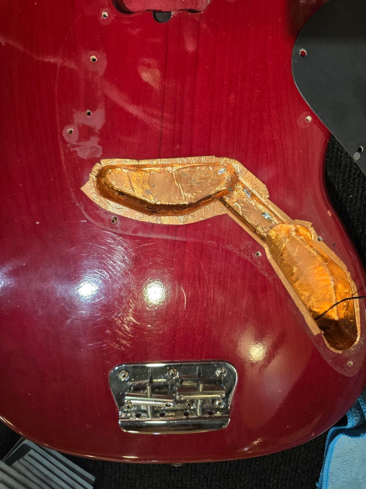 Fender Music Master Bass Red 1980