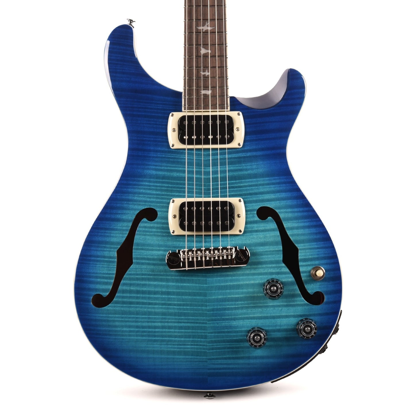 PRS SE Flat Back Hollowbody I Piezo Lake Blue