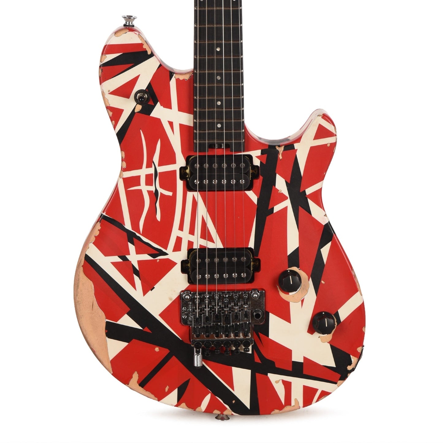 EVH Limited Edition Wolfgang Special Striped Series Red/Black/White Aged