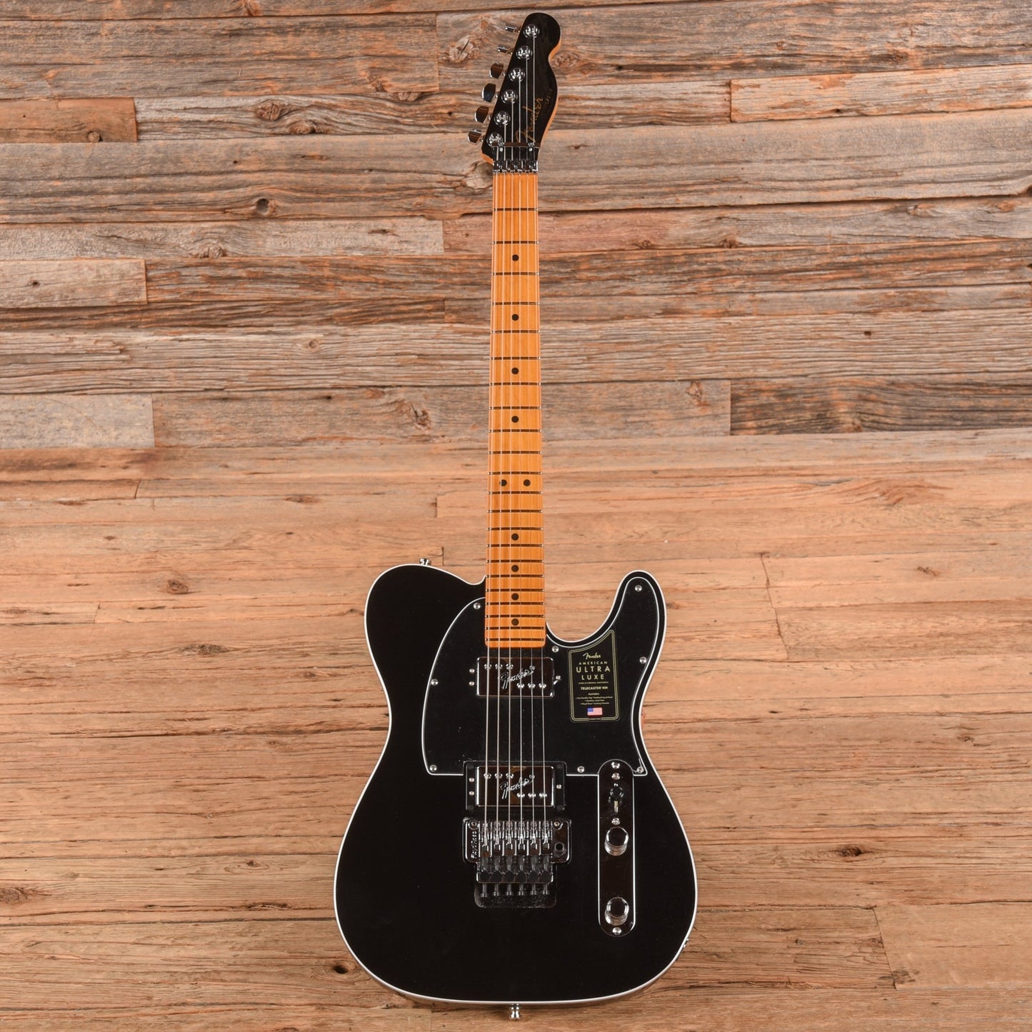 Fender American Ultra Luxe Telecaster Floyd Mystic Black 2024