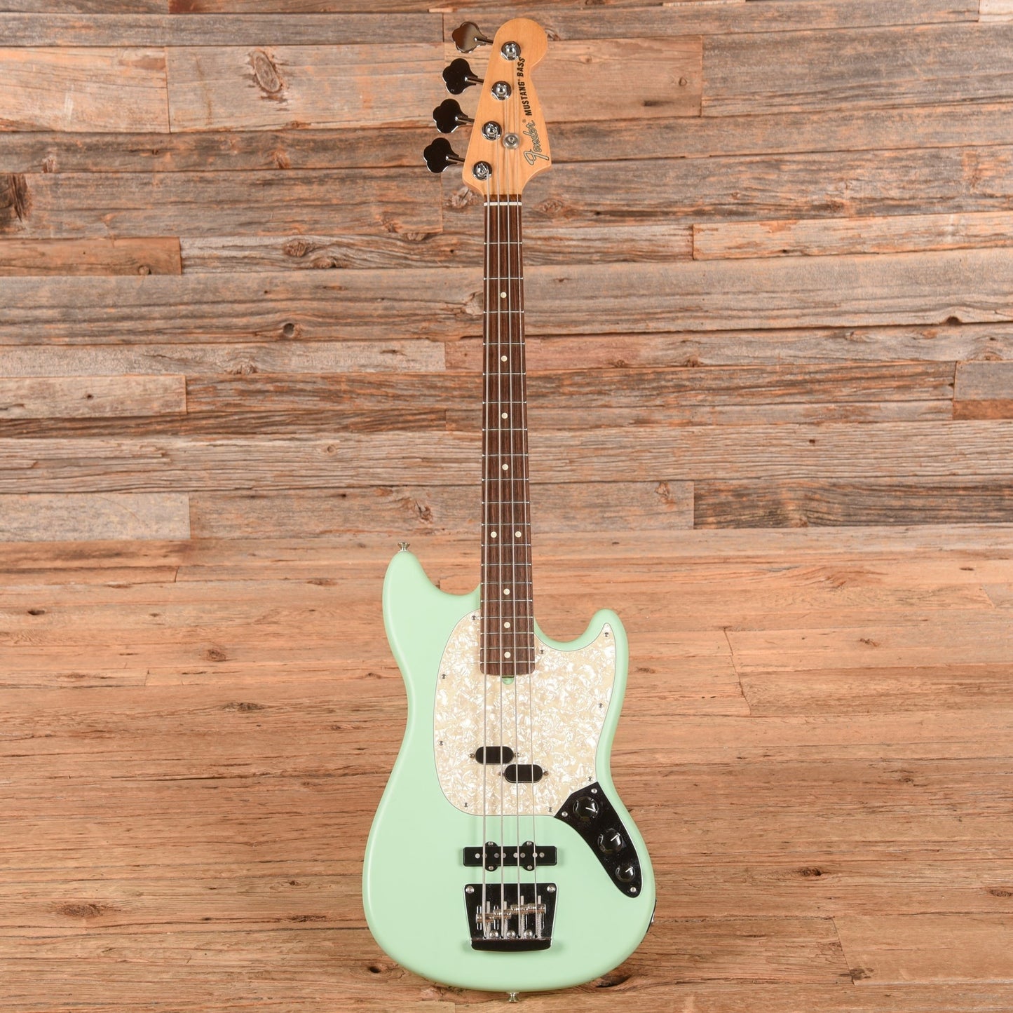 Fender American Performer Mustang Bass Satin Seafoam Green