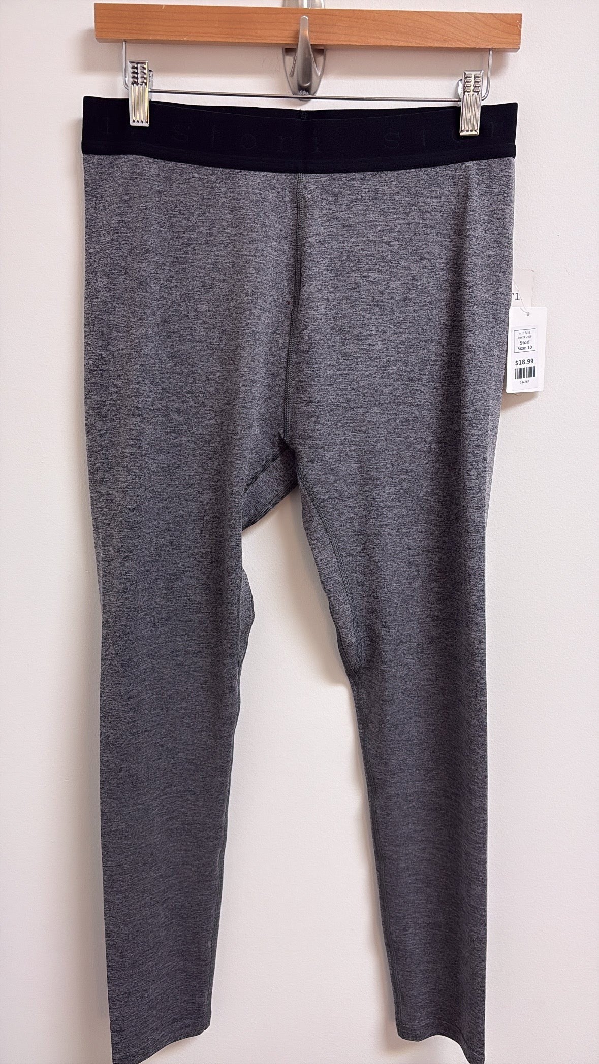 New 27" Inseam Stori Hero Heather Slate Leggings, 10