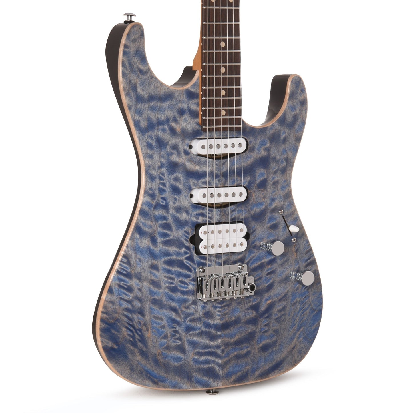 Suhr Custom Standard Trans Blue Denim w/ CME-Selected Quilt Maple Top