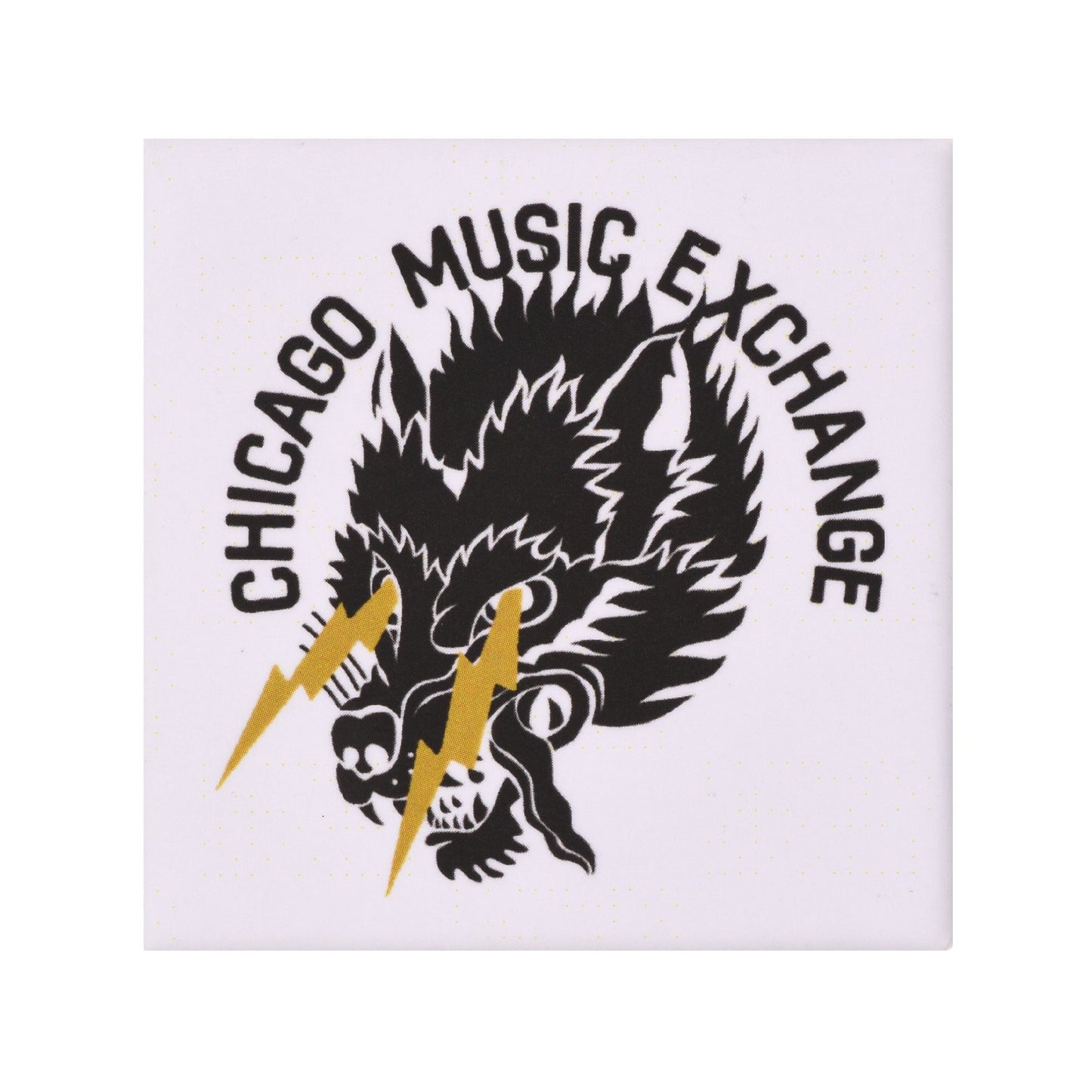 CME "Wolf Lightning" Magnet, Matte, 2x2" Square