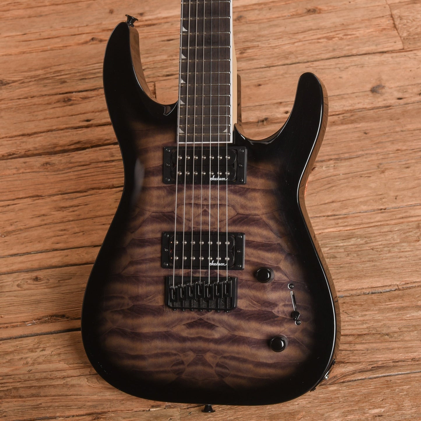 Jackson JS JS22Q-7 DKA HT Transparent Black Burst 2021
