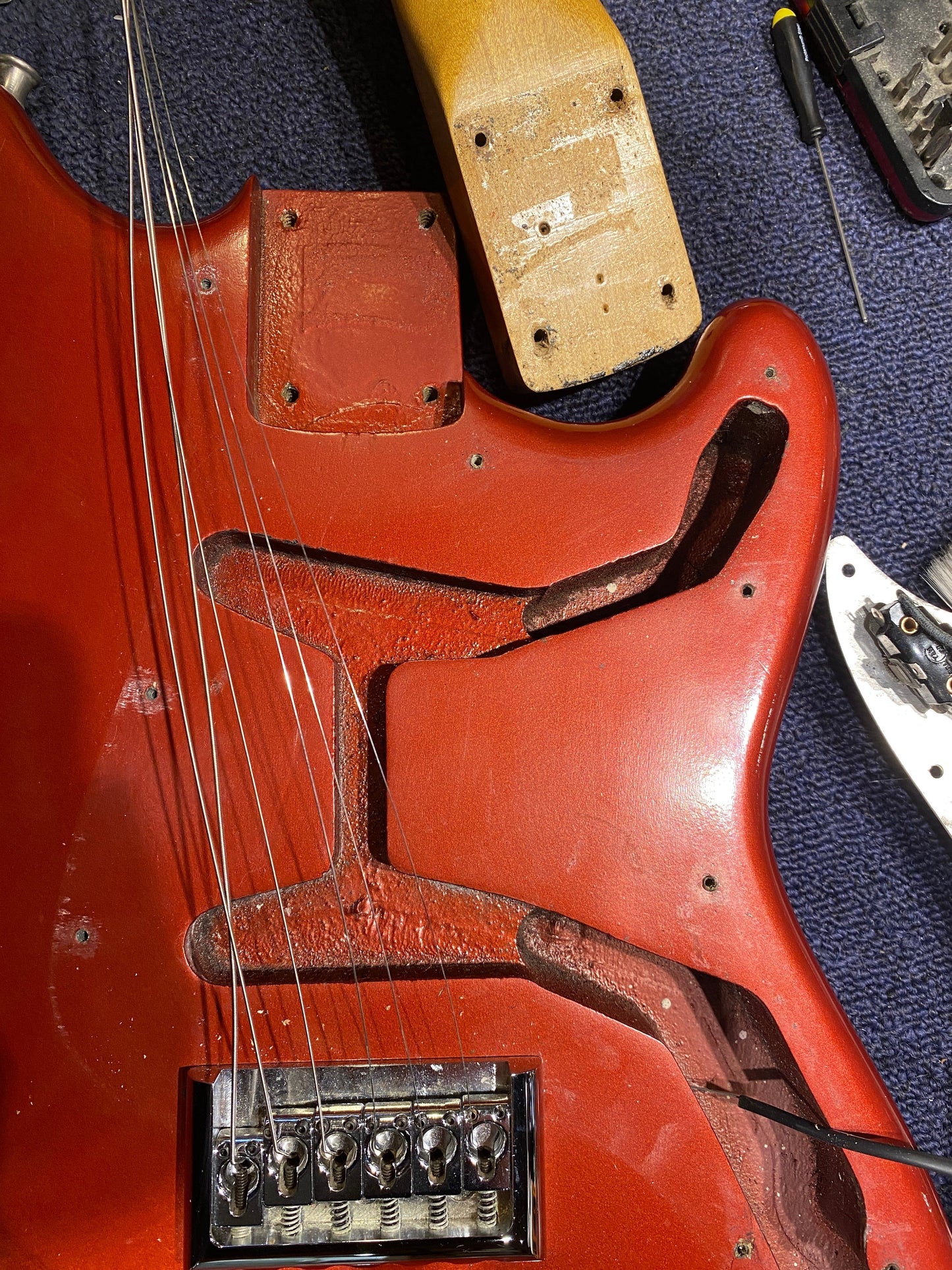 Fender Music Master Candy Apple Red 1959 - John Oates