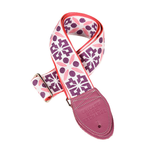 Souldier Inca Geometric White 2" Strap w/Bubblegum Belt & Magenta Ends