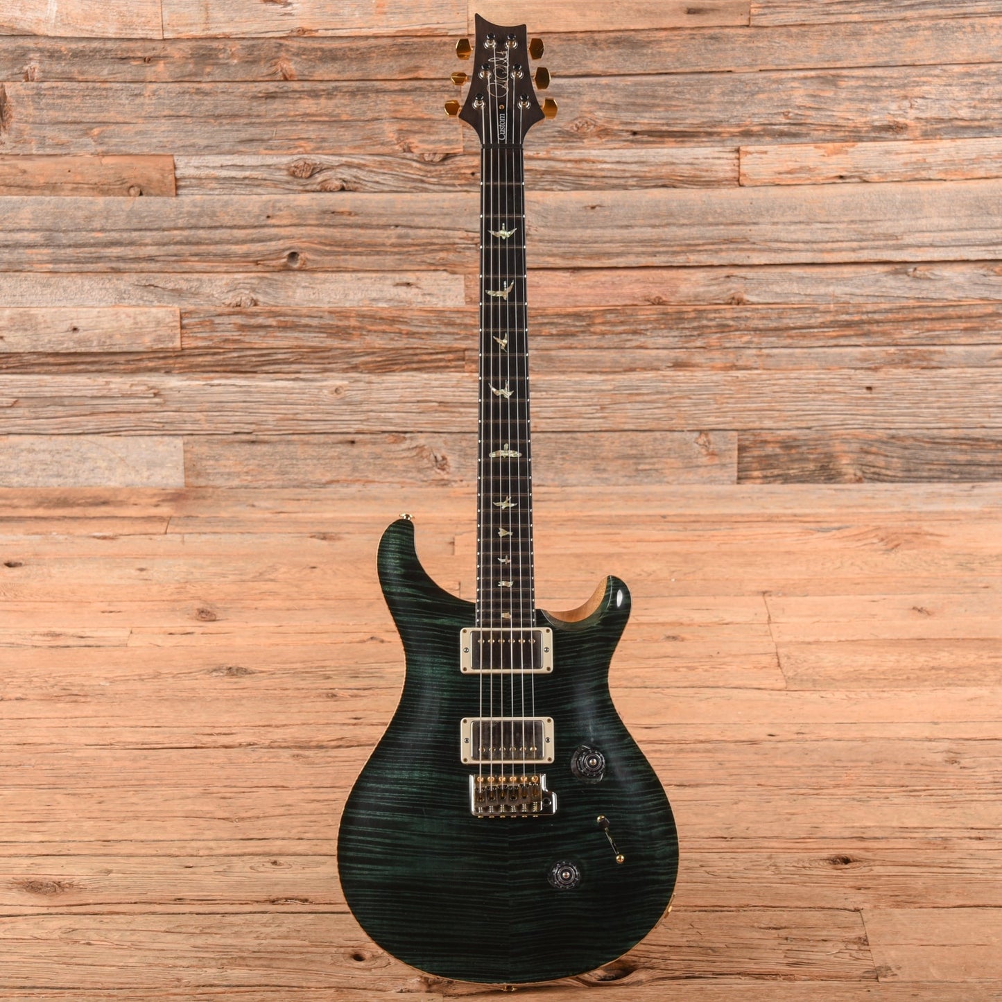 PRS Custom 24 Wood Library Slate Green 2016