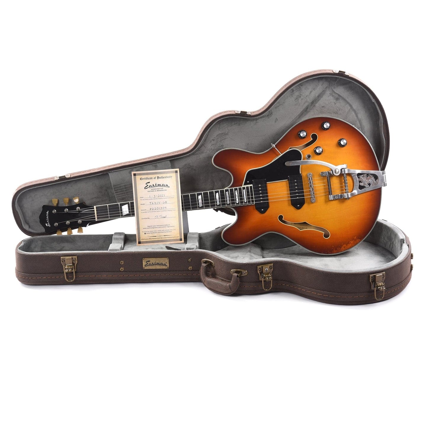 Eastman T64/v Thinline Antique Goldburst