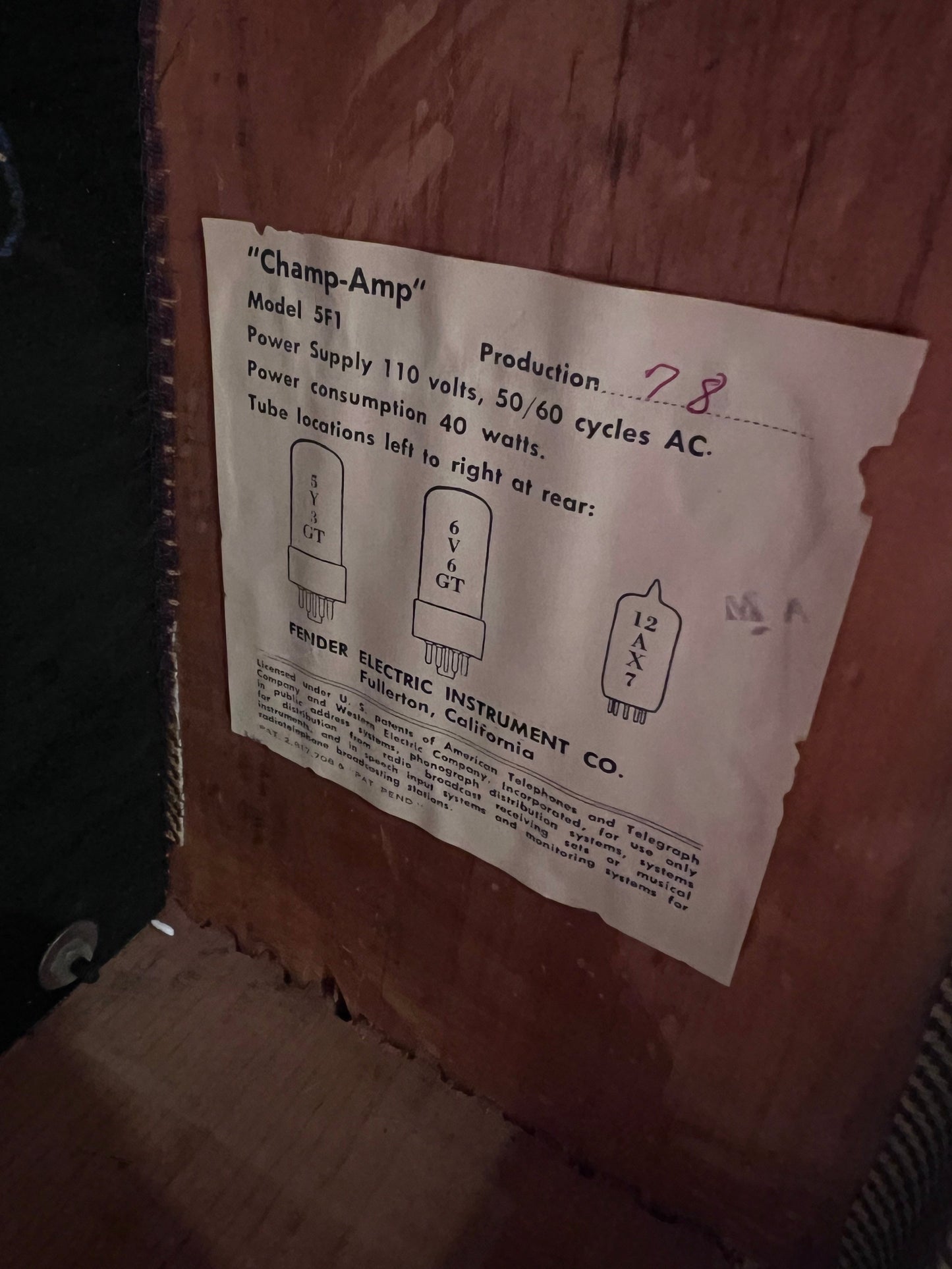 Fender Champ 5F1 1963