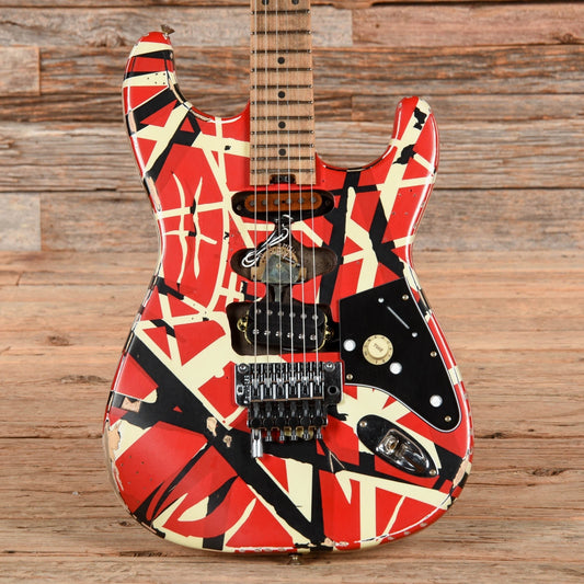 EVH Striped Series Frankie Relic Red / White / Black 2021