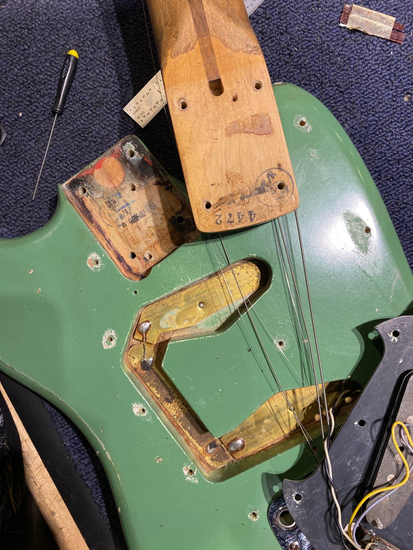 Fender Mustang Green Refin 1977