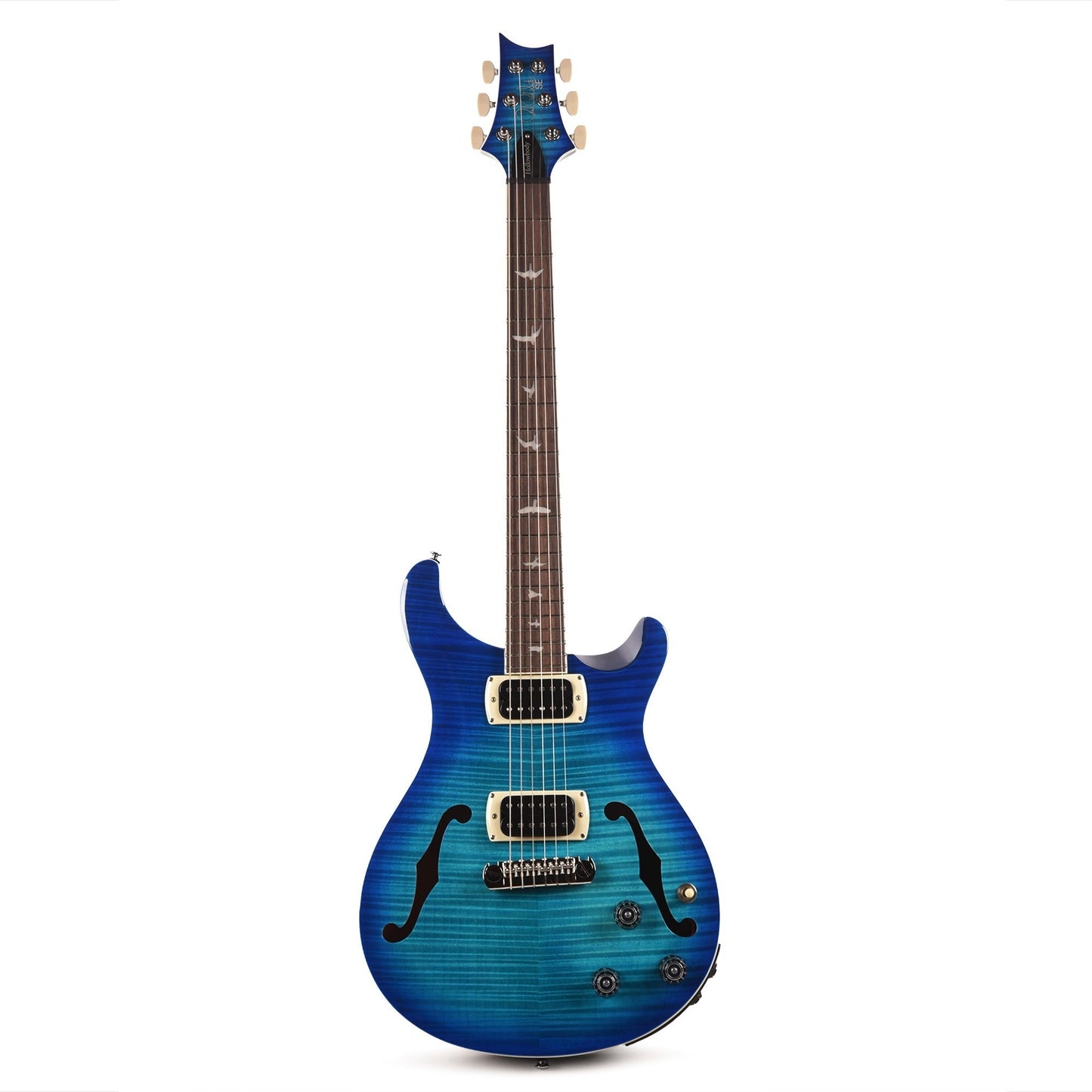 PRS SE Flat Back Hollowbody I Piezo Lake Blue