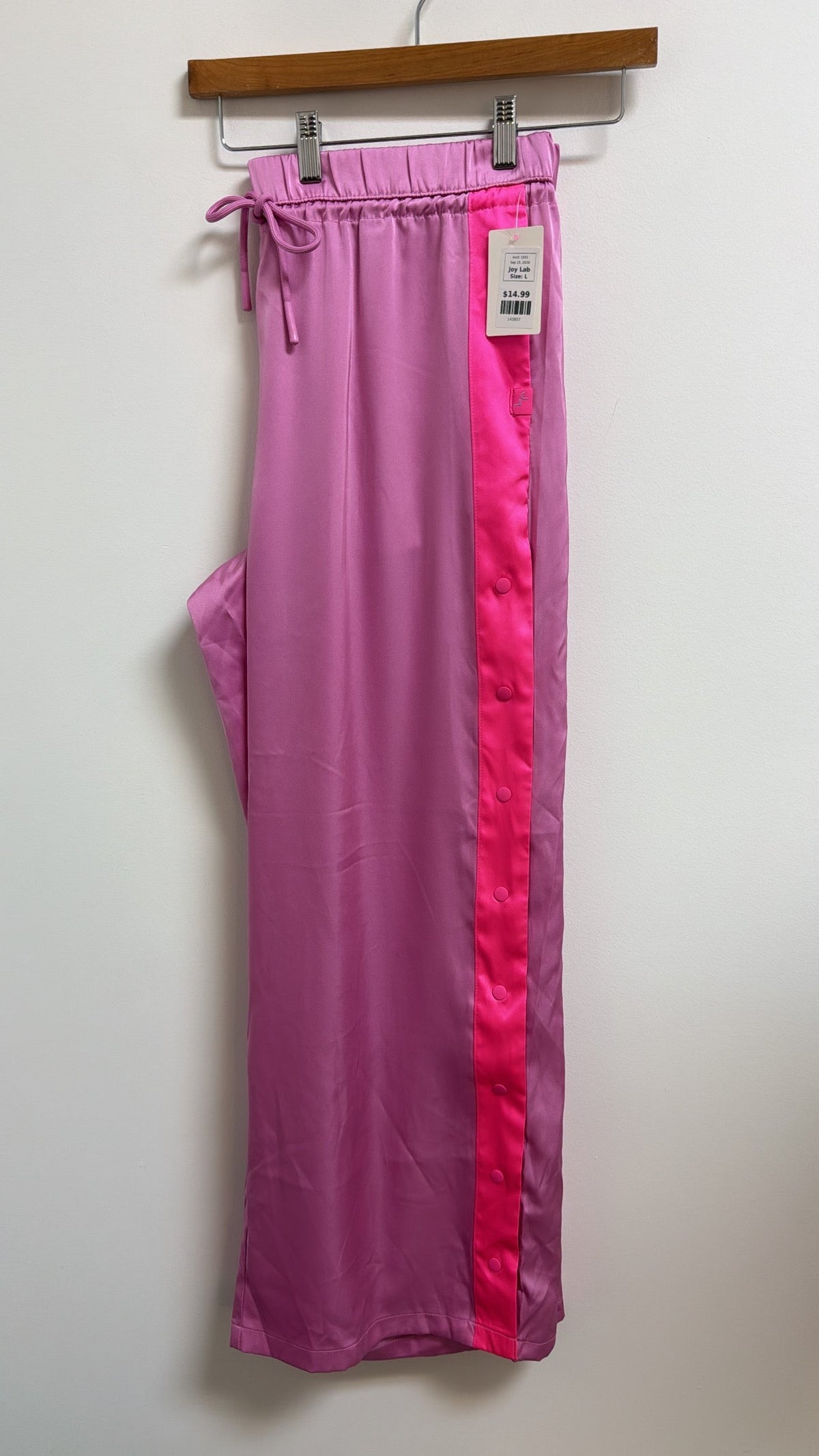 Joy Lab Pink Snap 30" Inseam Pants, L