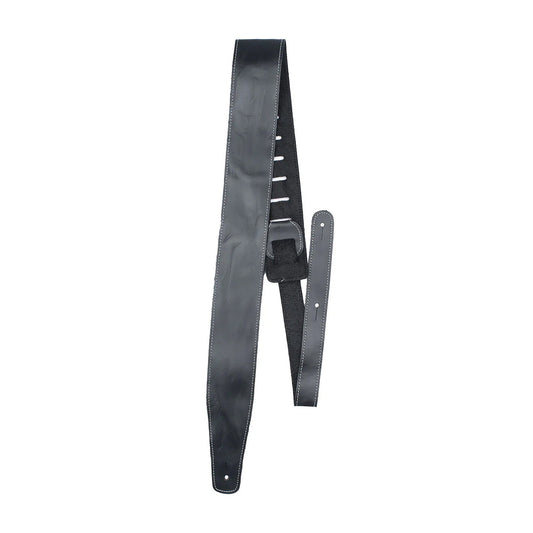 Perri's Baseball Leather 2.5" Black Guitar Strap