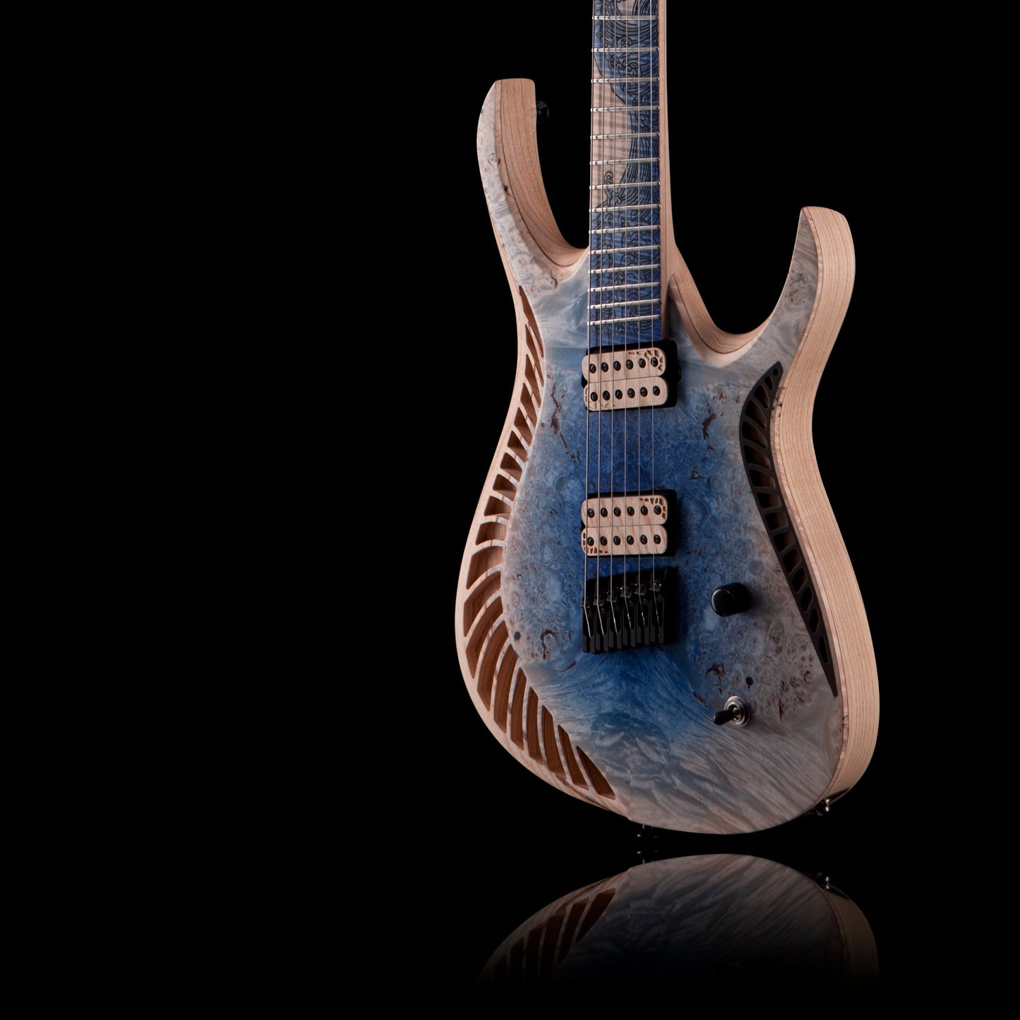 OD Venus Satin Matte Blue Mid Burst w/Bare Knuckle Silo Humbuckers