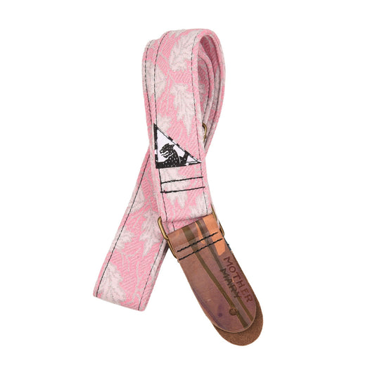 Mother Mary "Pink Leaf" Guitar Strap