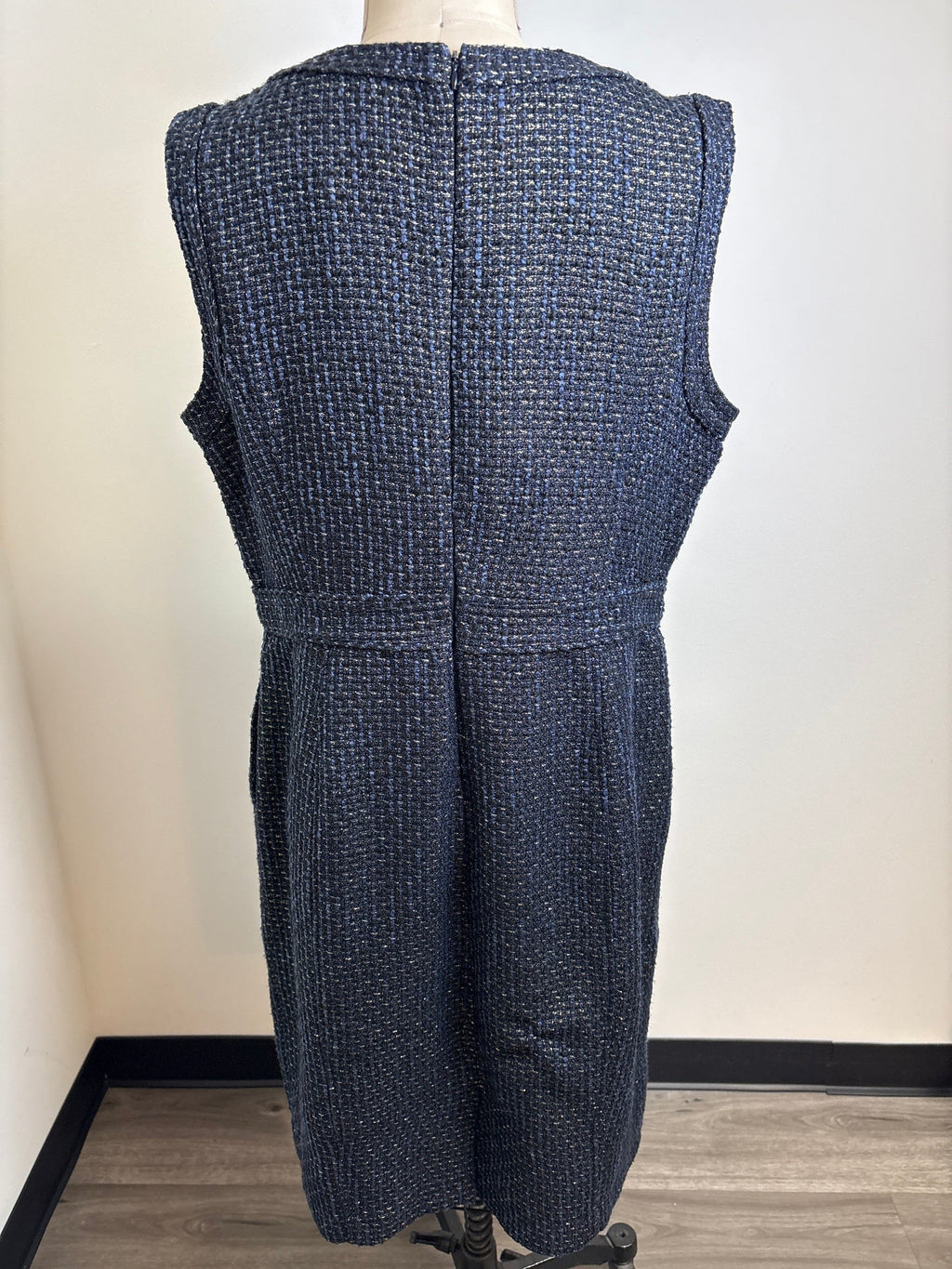 Liz Claiborne Black/Blue/Gold Dress, 16