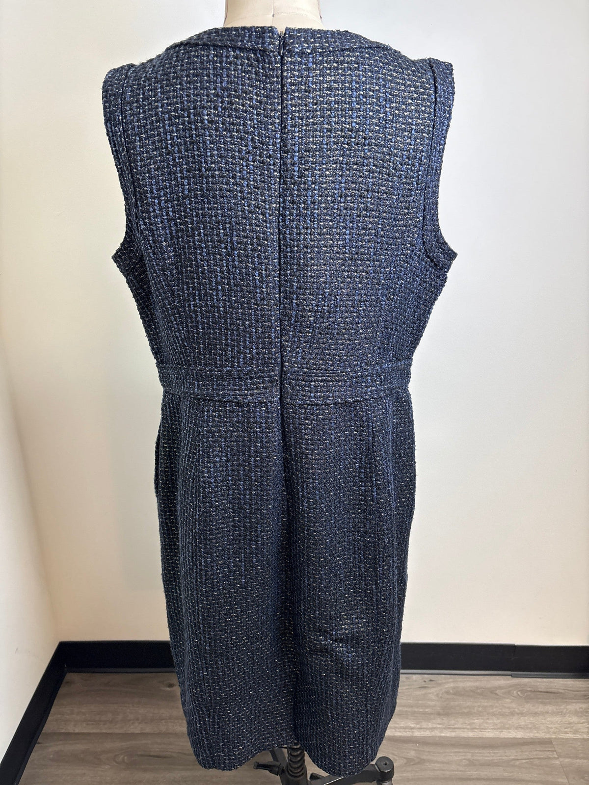 Liz Claiborne Black/Blue/Gold Dress, 16