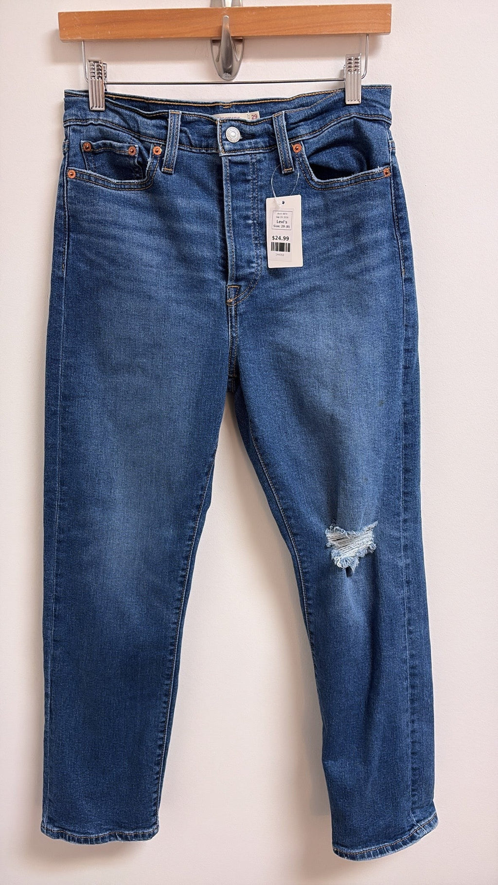 Levi's Wedgie Straight Button Fly 28" Inseam Jeans, 29 (8)