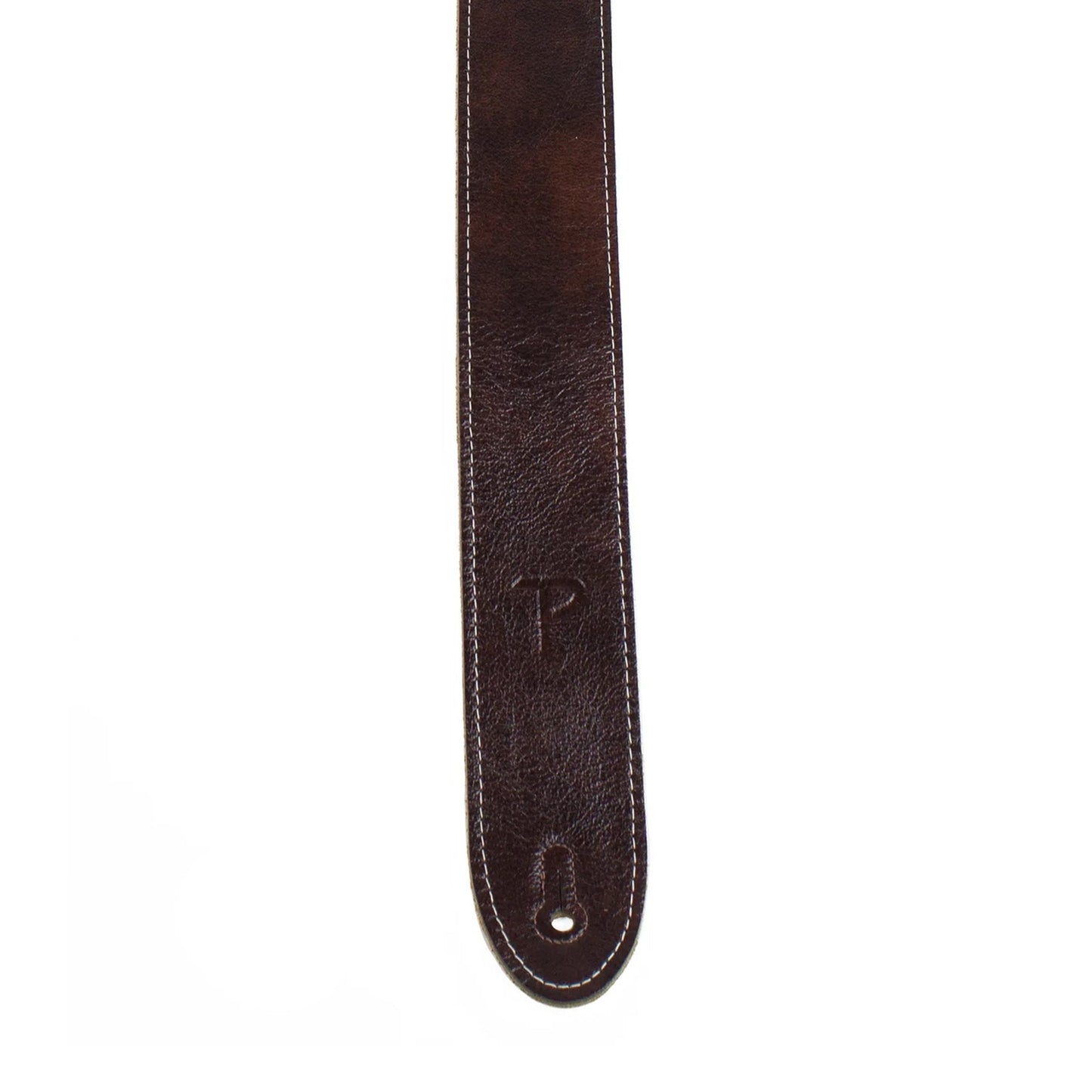 Perri's Deluxe Soft Italian Leather 2" Mahogany Guitar Strap