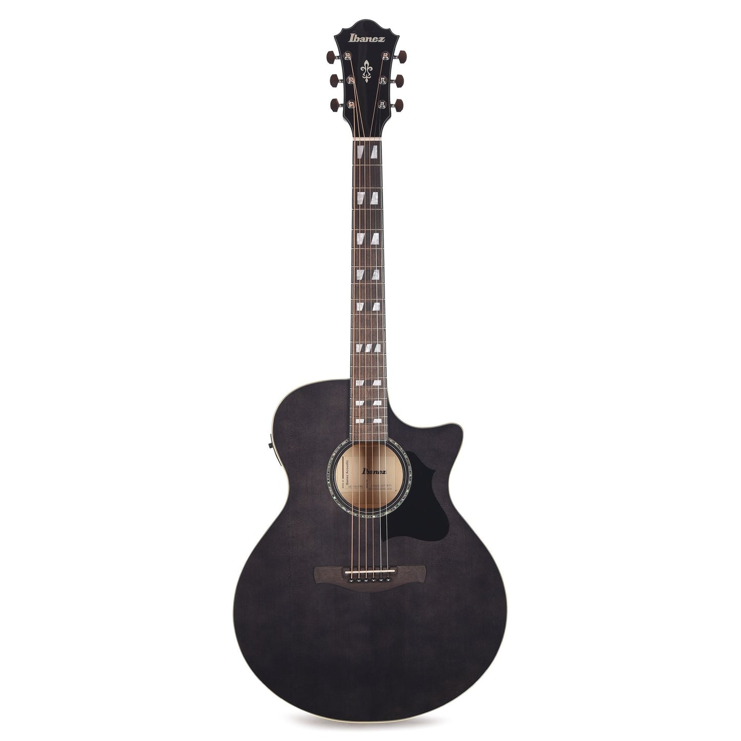 Ibanez AE170TBK AE Acoustic Electric Guitar Transparent Black High Gloss