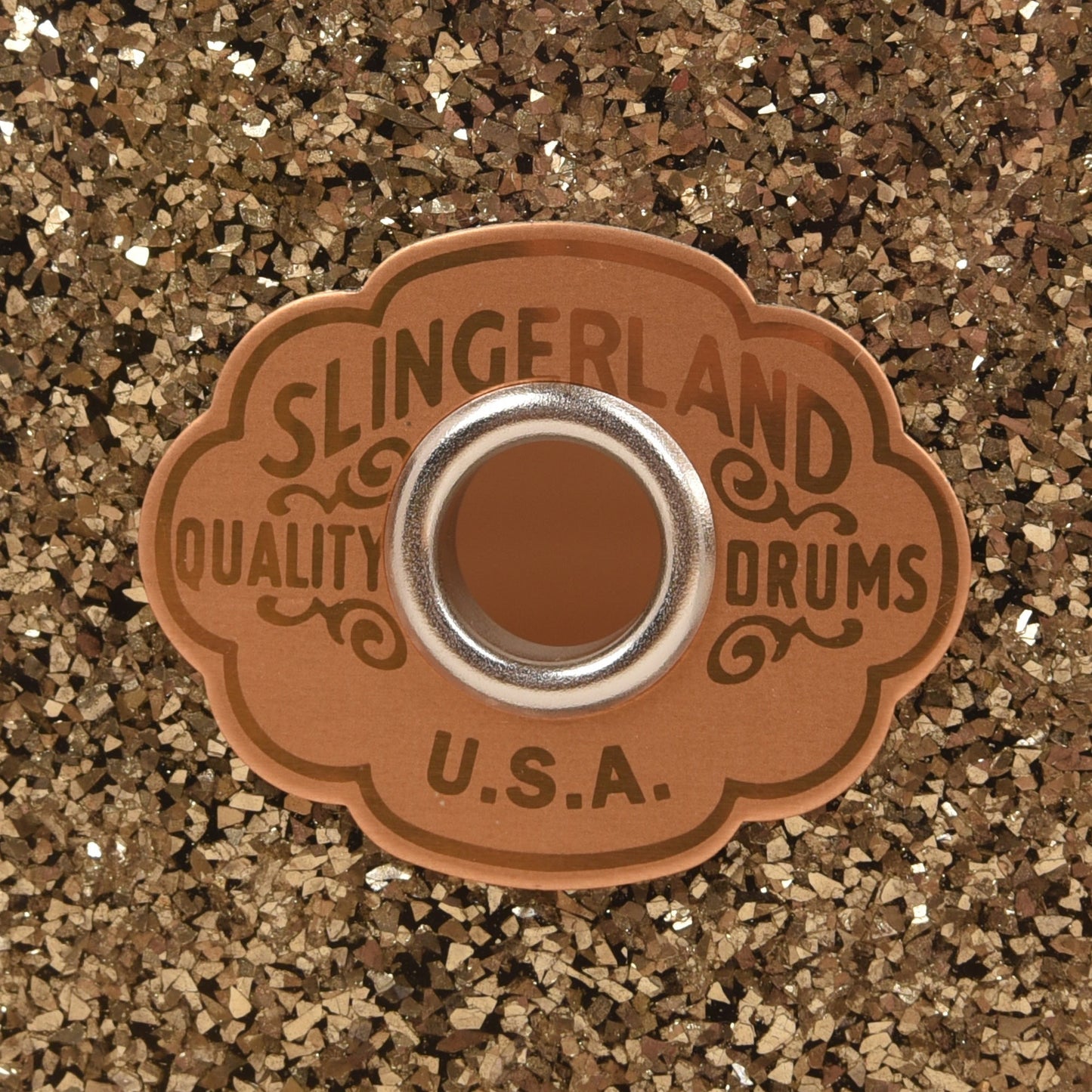Slingerland Radio King 5.5x14 Snare Drum Gold Glass Glitter