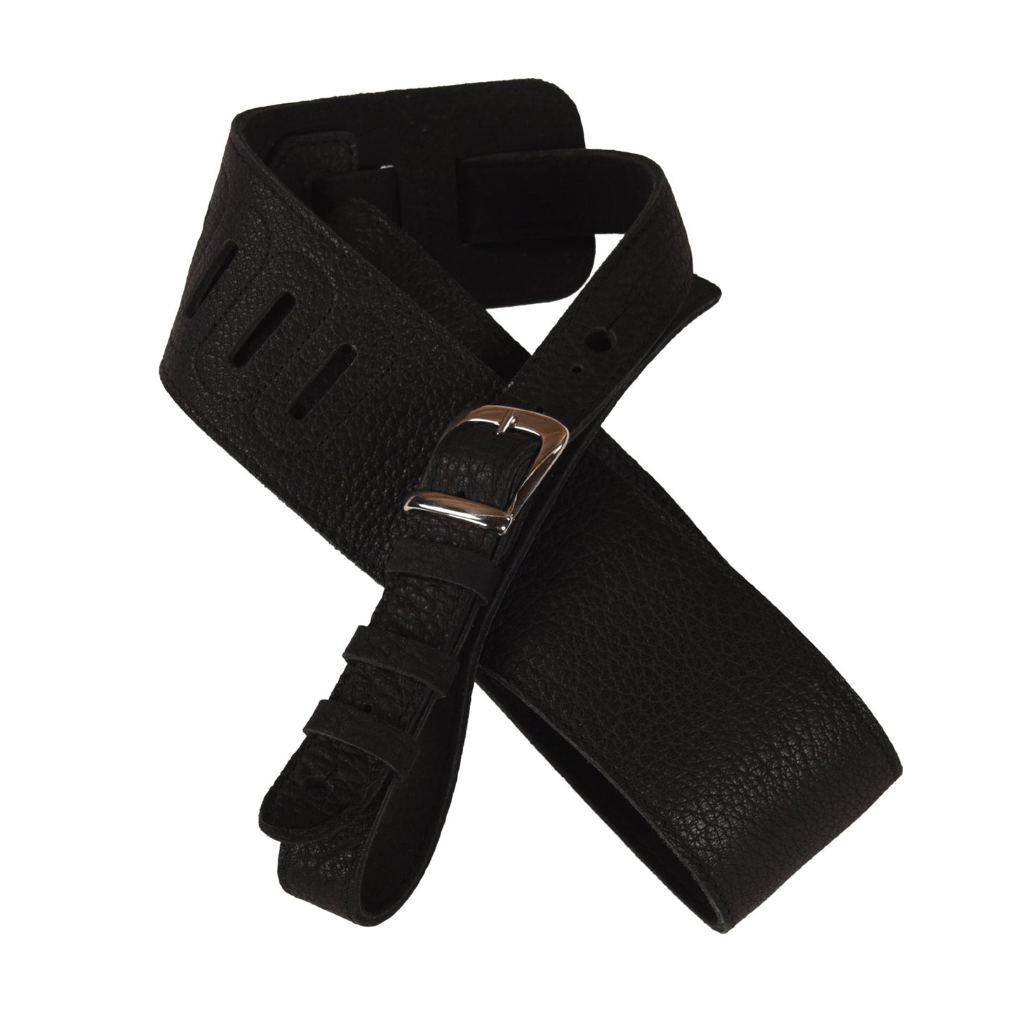 Richter Luxury Guitar Strap Genuine Leather Padded Monster Black